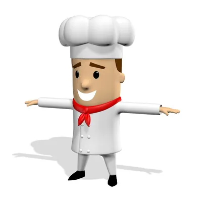 Шеф-повар мультипликационный персонаж повар 3D Модель $49 - .max .fbx .obj  - Free3D