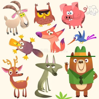 Свежие минималистичные милые элементы мультфильма животных PNG , пресная,  прекрасный, мультипликация PNG картинки и пнг PSD рисунок для бесплатной  загрузки