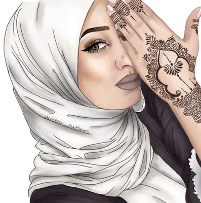 Пин от пользователя Hasanov на доске Hijab cartoon | Рисунки девушки, Мусульманки,  Рисунки принцессы