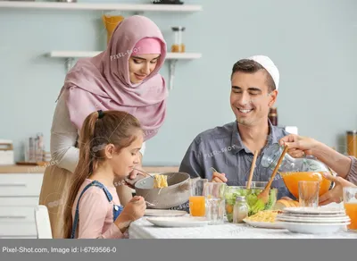 Happy Muslim Family Looking At Birds On Free Stock Photo and Image 506791236