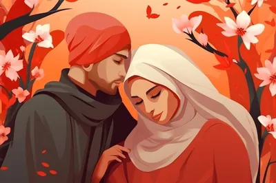 Мусульманские муж и жена картинки