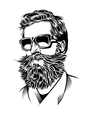 Нарисованный мужик с бородой - 44 фото