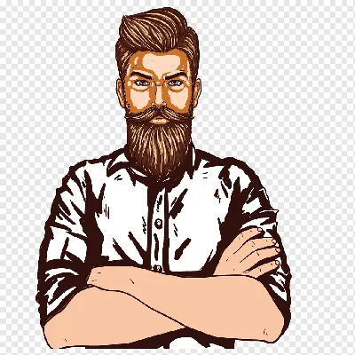 Байкер,брутальный мужик с бородой …» — создано в Шедевруме