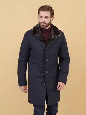 Модные куртки мужские зимние без капюшона, теплая темно-синяя куртка на  синтепоне Турция зима (ID#1542642814), цена: 2720 ₴, купить на 