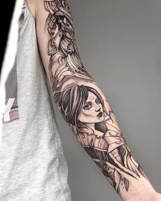 Тату рукав мужской - Фото красивых эскизов - VeAn Tattoo