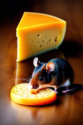 Мышь в мире сыра. на фоне сыр, …» — создано в Шедевруме