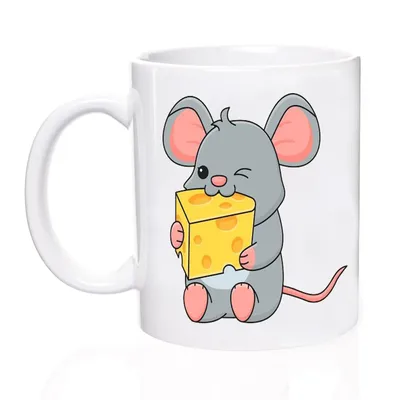 ᐉ Чашка с принтом для малыша Мышка с сыром (4c20005)