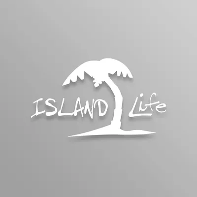  - Island Life Vinyl Decal Sticker | Cars Trucks Vans SUVs Walls  Cups Laptops | 7 Inch Decal | White | KCD2777