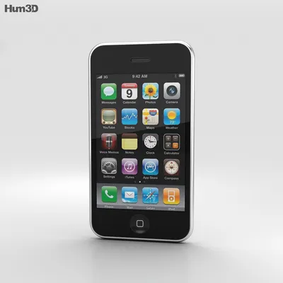 Apple iPhone 3GS White 3D model - Download Electronics on 