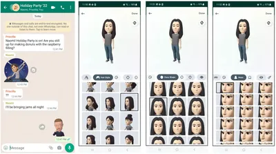 WhatsApp добавил новые стикеры для аватара — 