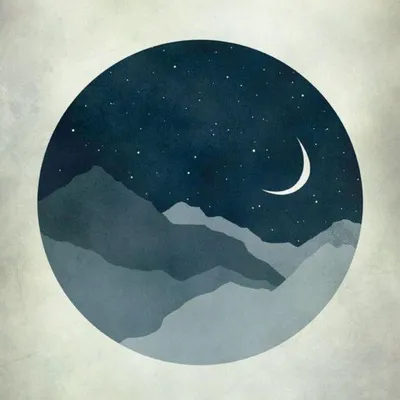 Яркая полная луна освещает небо и облака | Картинка на аву