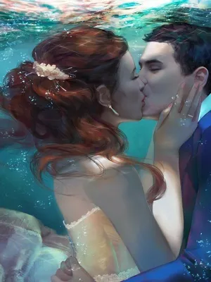 relations, #water, #kiss, #pictures, #отношения, #вода, #поцелуй, #картинки  /image/4090 | Twin flame art, Flame art, Fantasy art  couples