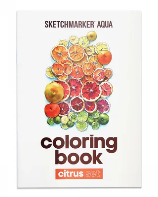 Книга-раскраска на акварельной бумаге "SKETCHMARKER" CITRUS, 8 л., 240 г/м2  SKM-SMCB-CITR - купить в Москве в интернет-магазине Красный карандаш