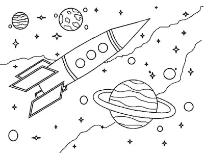 День космонавтики рисунки для срисовки - 135 фото