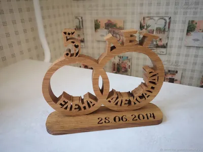 Подарок на деревянную свадьбу "Два сердца" – купить в интернет-магазине   с доставкой