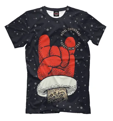 Мужская футболка Metal Christmas Heavy New Year (коллекции Новый год -  разное) за 1599 ₽ купить в интернет-магазине Print Bar (NOV-310221) ✌