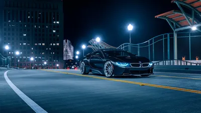 Image BMW Aristo, i8 Black Cars Night 1920x1080