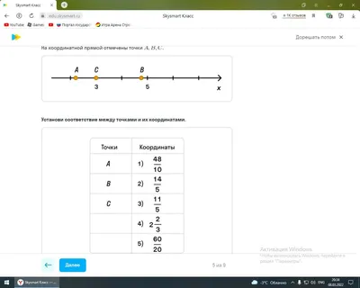 Изображение натуральных чисел точками на координатной прямой"