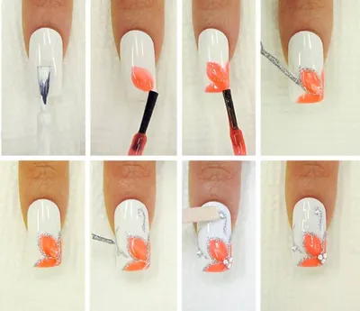 Рисунки на ногтях: модные идеи пошагово — Маникюрчик.ру | Ногти, Офисный  маникюр, Маникюр