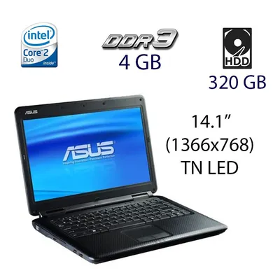 Купить ноутбук Asus P81IJ 14.1" (1366x768) TN LED на базе Intel Core 2 Duo  и 4 GB DDR3 в Украине