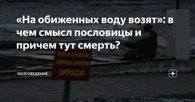 На обиженных воду возят | Пикабу