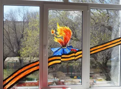 Украшения на окна в детский сад ко Дню Победы | Пикабу