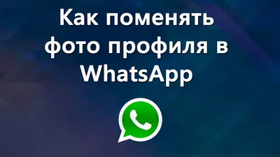 Как поменять фото профиля в WhatsApp | Ответы | Дзен