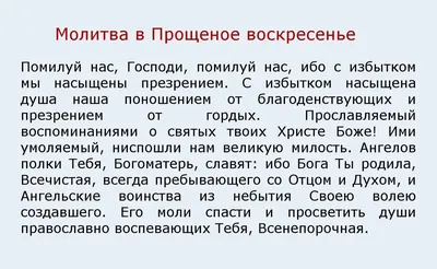 Молитвы на Прощеное воскресенье 26 февраля – как молиться, чтобы Бог  простил грехи | Весь Искитим | Дзен