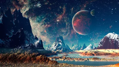 Космос/планеты - Обои для рабочего стола Windows | Landscape wallpaper,  Planets wallpaper, Landscape art