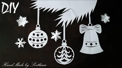 Cutting out paper Decoration on the window for Christmas - YouTube