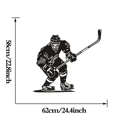 Домашний декор, Хоккей с шайбой, силуэт вратаря, Виниловая наклейка на  стену, самоклеящиеся домашние обои, искусственная роспись, Декор |  AliExpress