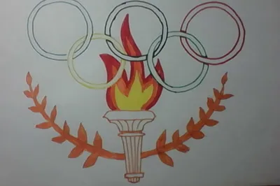 Олимпийские игры. Рисунок в детский сад. | Рисунок, Олимпийские игры,  Детский сад
