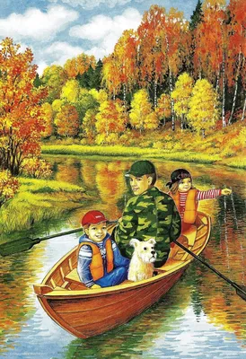 Золотая осень рисунок ребенка - 70 фото
