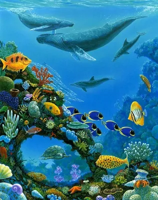 Рисунок на тему подводный мир - 98 фото