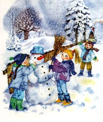 На тему зима для детского сада картинки