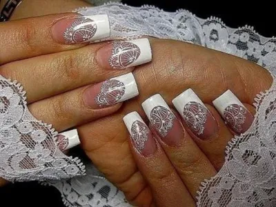 Свадебный маникюр невесты 2011 - Студия красоты "NailsProfi"