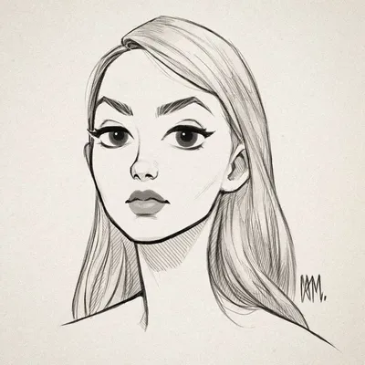 Лицо девушки в профиль рисунок - 61 фото