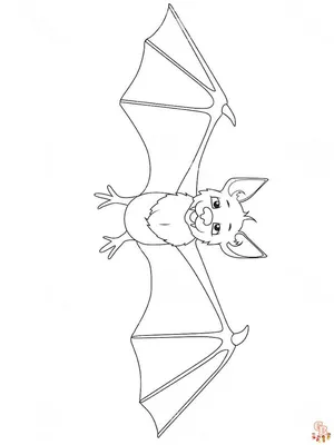 Веселые и бесплатные рисунки летучей мыши для детей