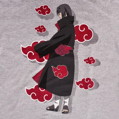 Naruto - Itachi Akatsuki T-Shirt grau | Elbenwald