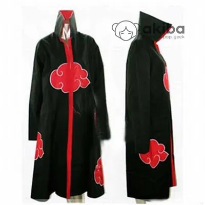 Naruto Cosplay Akatsuki Cloak Наруто Косплей Акацуки мантия