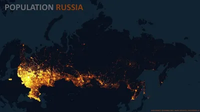 Карты плотности населения России, Европы, США и Австралии »  -  Русский развлекательный портал