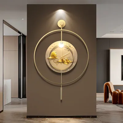 Кухонные Роскошные Настенные металлические умные золотые дизайнерские  настенные часы в скандинавском стиле электронные современные настенные часы  для украшения дома | AliExpress
