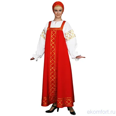 Русский народный костюм для девочки № 6 (сарафан, рубашка, головной убор) |  «Аспект-Сити»