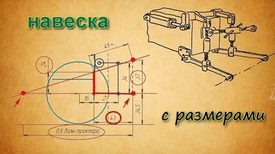 Навеска самодельного мини трактора (размеры). - YouTube