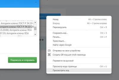 Как посмотреть описание ошибки электронной подписи в консоли браузера?