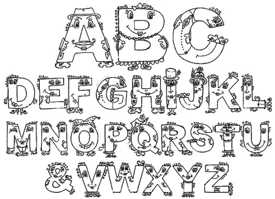 Раскраска немецкий алфавит - 64 фото