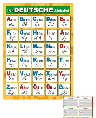 Плакат 44*60см "Немецкий алфавит" - Элимканц