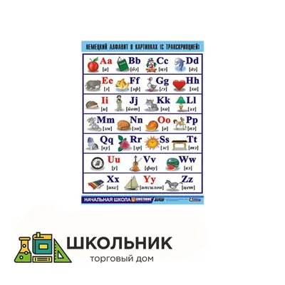 Обучающий плакат немецкий язык алфавит картон в школу А2 ТМ Открытая  планета 14901658 купить за 109 ₽ в интернет-магазине Wildberries