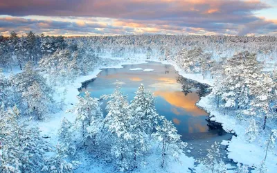 Необычные зимние пейзажи - 42 фото