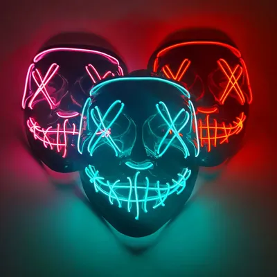 Создать мем "neon mask, неоновая маска обои, неоновые маски" - Картинки -  